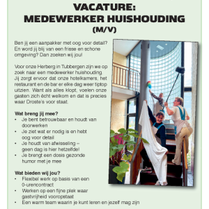 Vacature Droste's Herberg