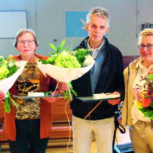 Willibrordpenning voor Frans Stevelink, Ans Goorhuis en Marian Banierink