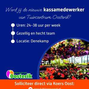 Vacature Koers Oost - tuincentrum Oosterik