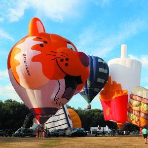 Tijdens de Twente Ballooning vulden prachtige ballonnen het luchtruim boven Oldenzaal