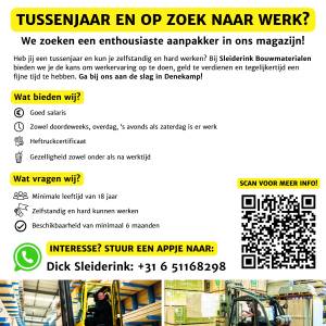 Vacature Sleiderink bouwmaterialen groothandel