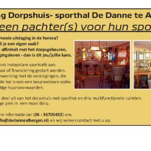 Vacature dorpshuis - sporthal de Danne, Albergen