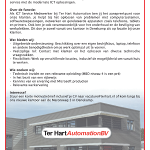 Vacature Ter Hart