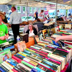 Boekenmarkt is zonnig verlopen