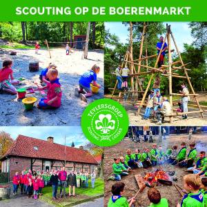 Jubileumactiviteit Scouting Teylersgroep op Boerenmarkt