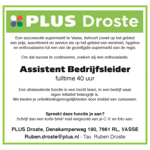 Vacature plus Droste